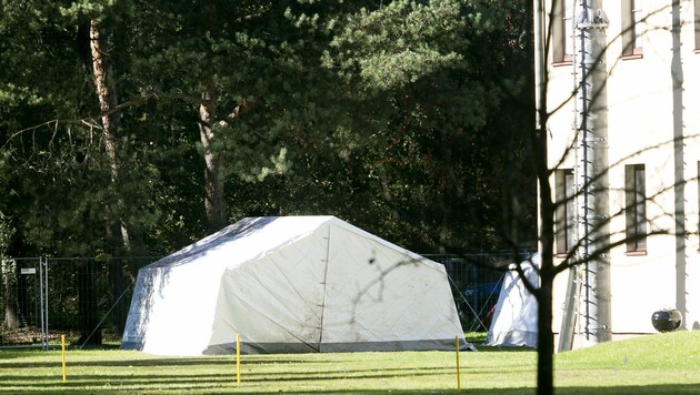 Die Zelte in Feldkirch-Gisingen sind schon wieder Geschichte. (Bild: Mathis Fotografie)