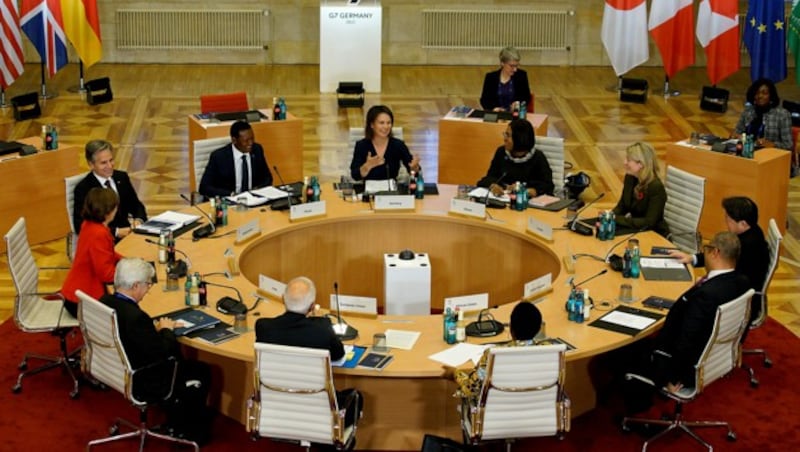 Die deutsche Außenministerin Annalena Baerbock agierte als Gastgeberin des G7-Treffens in Münster. (Bild: APA/AFP/POOL/Bernd Lauter)