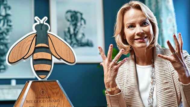 Opernsängerin und Bienenbotschafterin Elina Garanca war leider verhindert und konnte nicht sich nur per Video dazuschalten. (Bild: Sepp Pail)