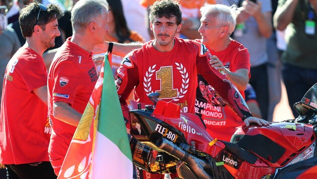 MotoGP-Weltmeister Francesco Bagnaia (Bild: Copyright 2022 The Associated Press. All rights reserved)