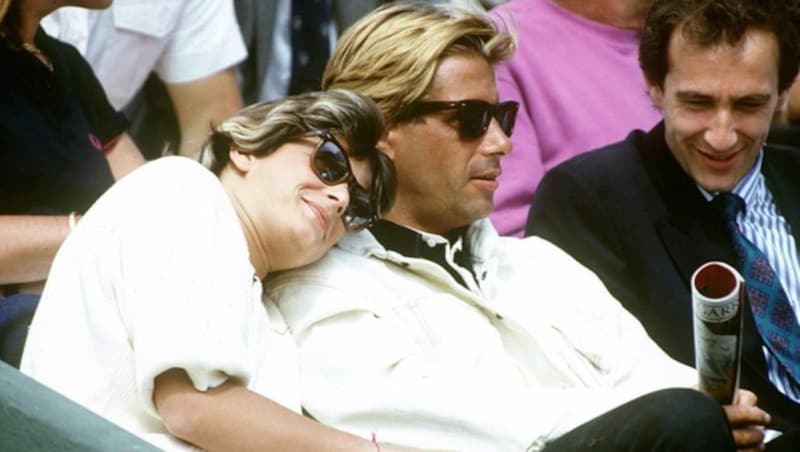 Stephanie von Monaco mit Mario Jutard beim Tennisturnier von Roland Garros im Jahr 1987 (Bild: www.pps.at)