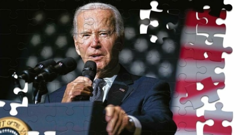 Biden-Puzzle: Beim Ende einer zweiten Amtszeit wäre der 46. US-Präsident 86 Jahre alt. Die Mehrheit im Kongress steht in der Nacht auf Mittwoch unserer Zeit auf dem Spiel. (Bild: vschmi)