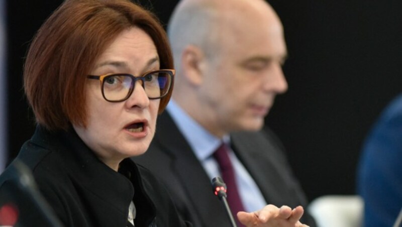 Die russische Zentralbankchefin Elvira Nabiullina (Bild: APA/AFP/Olga MALTSEVA)