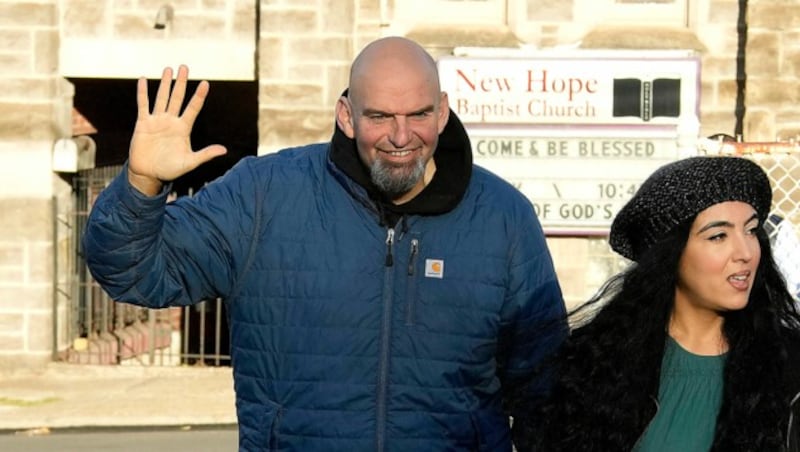 John Fetterman hat sich bereits zum Sieger in Pennsylvania erklärt. (Bild: AP)