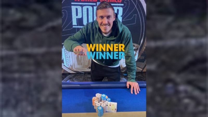 Max Kruse bejubelt seinen Poker-Erfolg. (Bild: instagram.com/max.kruse10)