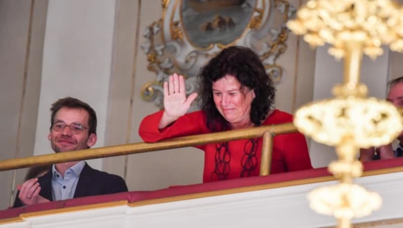 Birgit Gerstorfer, bald Chefin des Pensionistenverbands, der nicht wirklich zur SPÖ gehören will, auf der Besuchergalerie des Landtags in Linz. (Bild: © Harald Dostal / 2022)