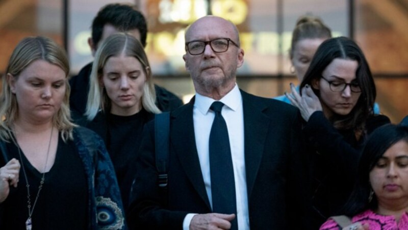 Paul Haggis nach dem Urteil im Vergewaltigungsprozess in New York (Bild: AP)