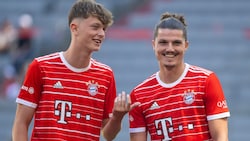 Paul Wanner, hier mit Marcel Sabitzer, ist derzeit von Bayern München an Heidenheim verliehen, damit er Spielpraxis sammeln kann. (Bild: Sven Hoppe / dpa / picturedesk.com)