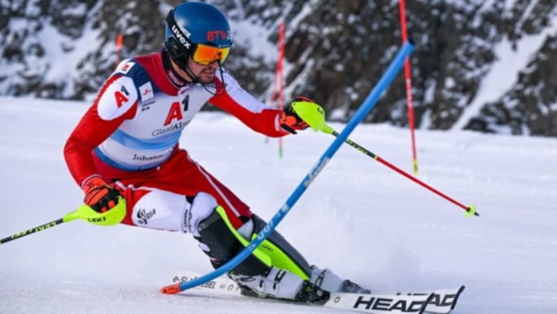 Vom Montafon ging es für Johannes Strolz am Montag direkt weiter auf die Reiteralm, wo nun drei Slalom-Tage auf dem Programm stehen. (Bild: GEPA pictures)