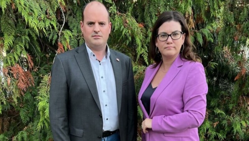 Rene Zonschits und Melanie Erasim wollen mit einer bezirksübergreifenden Petition etwas bewegen. (Bild: SPÖ Bezirk Gänserndorf)