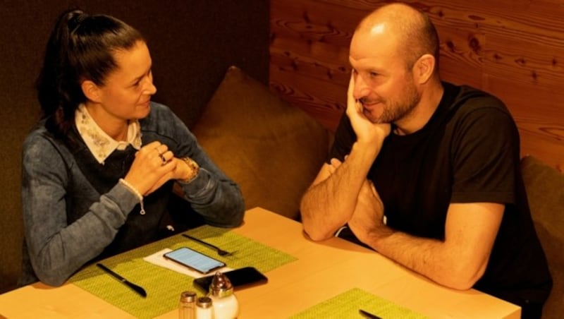 Aksel Lund Svindal im Gespräch mit „Krone“-Redakteurin Jasmin Steiner. (Bild: Andreas Ehrensberger)