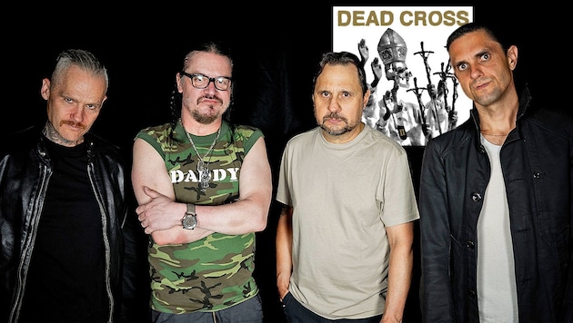 Dead Cross sind Michael Cain, Mike Patton, Dave Lombardo und Justin Pearson (v.l.) (Bild: Krone KREATIV, PIAS, Becky DiGiglio)