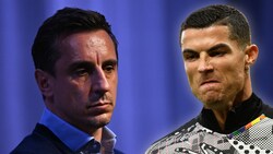 Gary Neville (l.) und Cristiano Ronaldo (r.) (Bild: APA/AFP/Oli SCARFF)