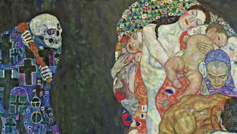 Das betroffene Gemälde „Tod und Leben“ von Gustav Klimt (Bild: Leopold Museum/Manfred Thumberger)