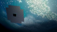Künstlerische Illustration: Der Mega-Satellit BlueWalker 3 von AST SpaceMobile soll Smartphones ...