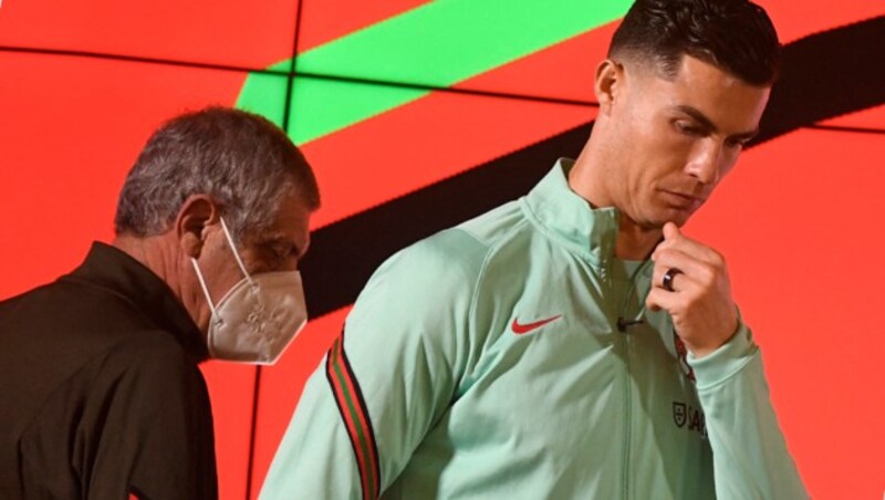 Cristiano Ronaldo und Portugal-Coach Fernando Santos (Bild: AFP or licensors)