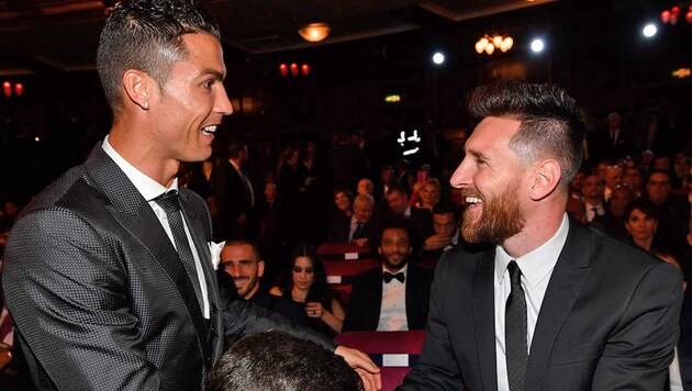 Cristiano Ronaldo und Lionel Messi (Bild: AFP or licensors)