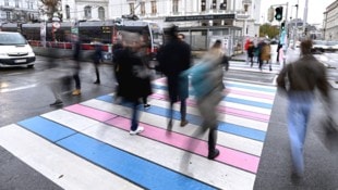 Der Mann wollte gerade einen Zebrastreifen überqueren, als eine 83-Jährige mit ihrem Pkw mit ihm kollidierte (Symbolbild). (Bild: APA/HANS KLAUS TECHT)