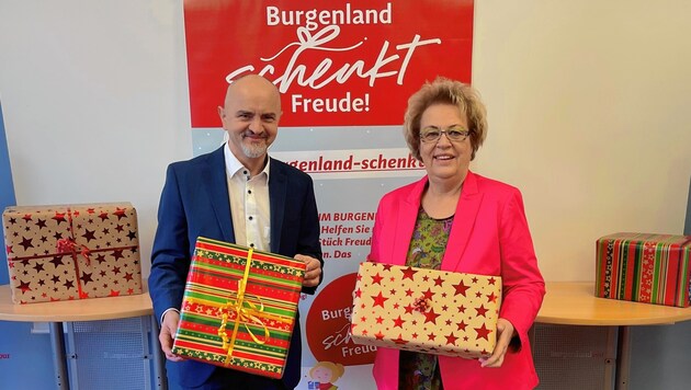 Volkshilfe-Burgenland-Präsidentin Verena Dunst und Vizepräsident Heinz Josef Zitz (Bild: Volkshilfe)