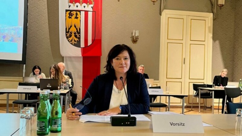 Sabine Engleitner-Neu, neue Klubvorsitzende der SPÖ im OÖ Landtag, bei der Ausschussarbeit (Bild: ZVG)