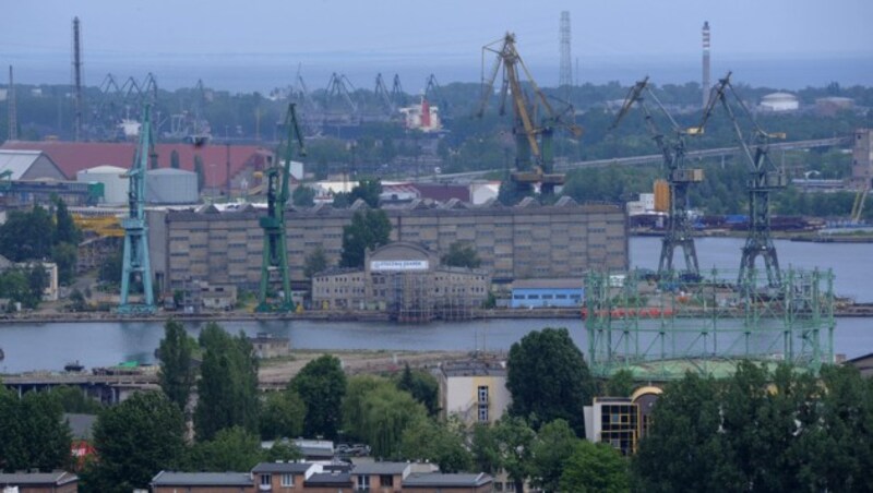 Blick auf den Hafen von Danzig (Gdansk) (Bild: AFP)