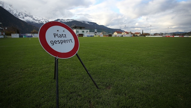 Am Platz des SC Golling wird gewerkt. (Bild: Andreas Tröster)