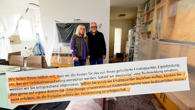 Das Paar in der „Horror-Wohnung“ in Michelhausen (Bild: Krone KREATIV, Imre Antal und zVg)