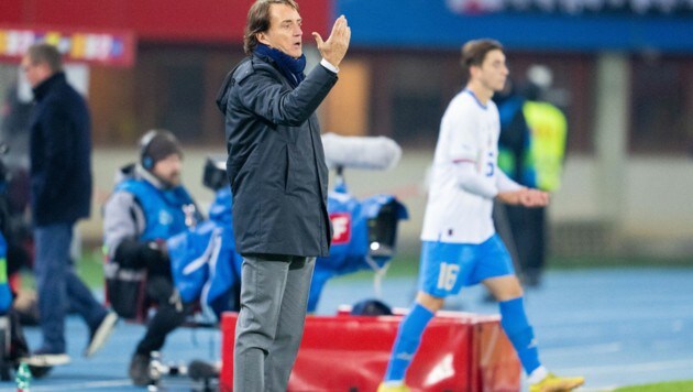 Italiens Teamchef Roberto Mancini erlebte in Wien einen gebrauchten Abend. (Bild: APA/GEORG HOCHMUTH)