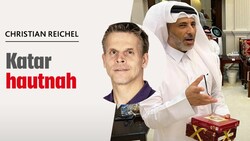 Scheich Khalifa stand „Krone“-Redakteur Christian Reichel Rede und Antwort. (Bild: Christian Reichel)
