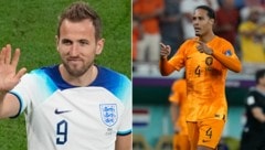 Englands Harry Kane (links), Hollands Virgil van Dijk (Bild: AP)