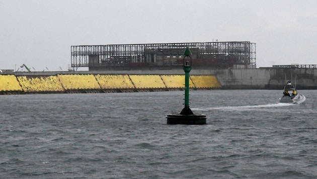 Das Dammsystem MOSE vor Venedig (Bild: AFP )