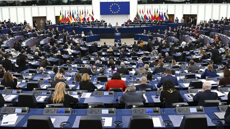 Sala posiedzeń Parlamentu Europejskiego (Bild: AFP/Frederik FLORIN)