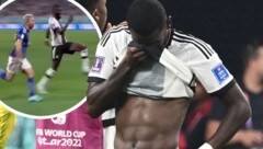 Antonio Rüdiger muss sich nach seiner Aktion Kritik gefallen lassen. (Bild: APA/AFP/Jewel SAMAD, twitter.com/PskOmerFarukSlk)