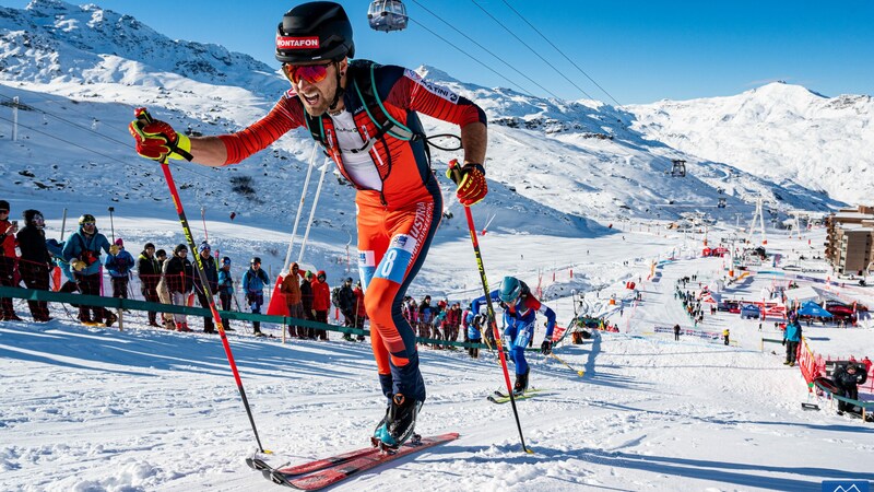 Der St. Gallenkircher Daniel Zugg war in Morgins im Sprint und im Vertical Race am Start. (Bild: ISMF (SkiMo Stats))