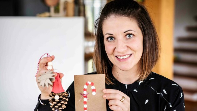 Sandra Pichler verrät uns ihre liebsten Bastelideen für die Vorweihnachtszeit mit Kindern. (Bild: Horst Einöder/Flashpictures)