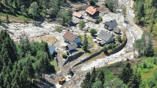 Unwetter im Kärntner Gegendtal Ende Juni 2022 (Bild: Bundesheer)