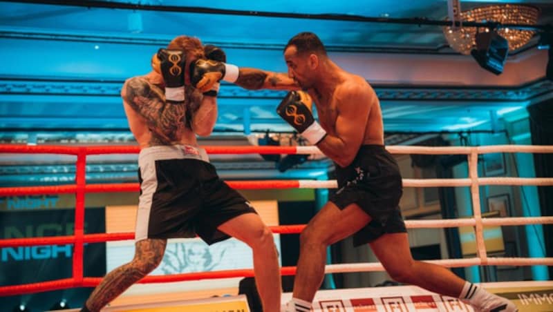 Der gebürtige Iraner Mobin Kahraze besiegte bei der neunten Bounce Fight Night Norbeert Ruziska aus Tschechien per K.o. (Bild: FRB Media / Christopher Blank)