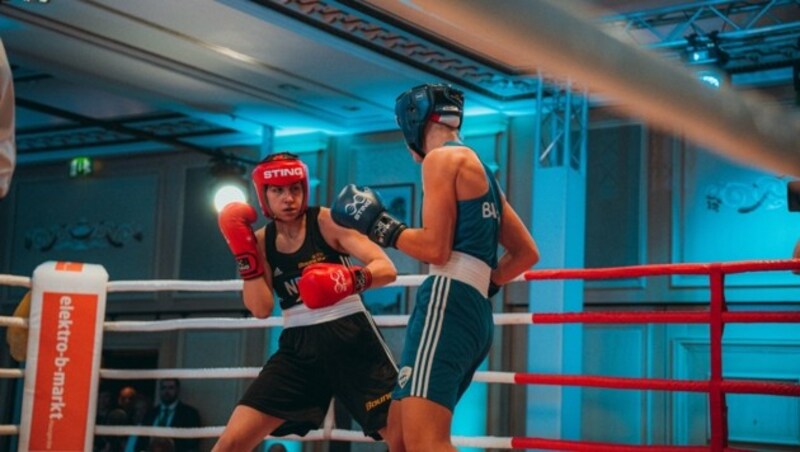 Anastasija Lukajic: Hier bei der neunten Bounce Fight Night gegen die deutsche Felicitas Ganglbauer. (Bild: FRB Media / Christopher Blank)