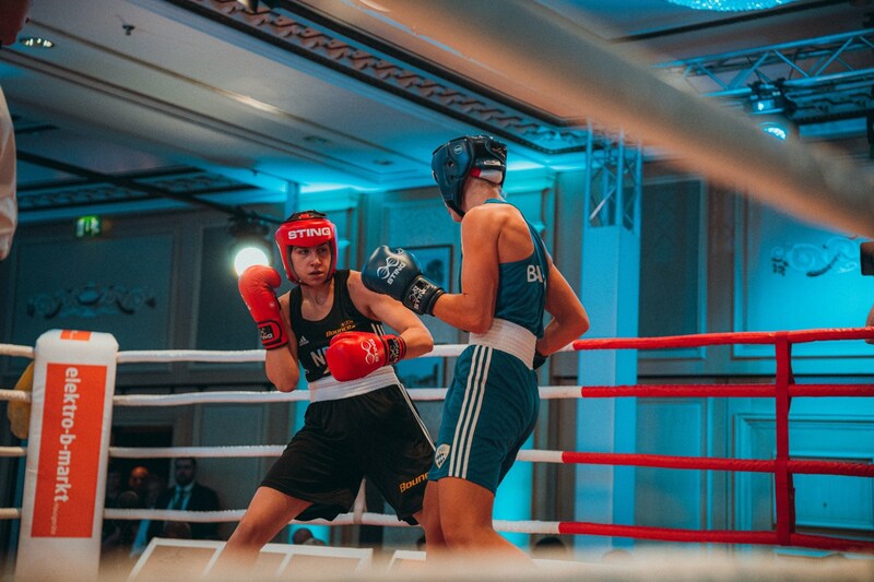 Anastasija Lukajic: Hier bei der neunten Bounce Fight Night gegen die deutsche Felicitas Ganglbauer. (Bild: FRB Media / Christopher Blank)