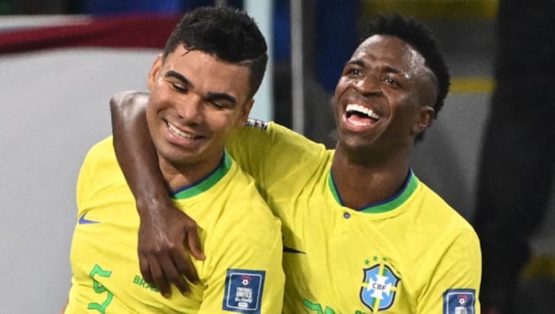 Casemiro und Vinicius Junior (Bild: AFP or licensors)