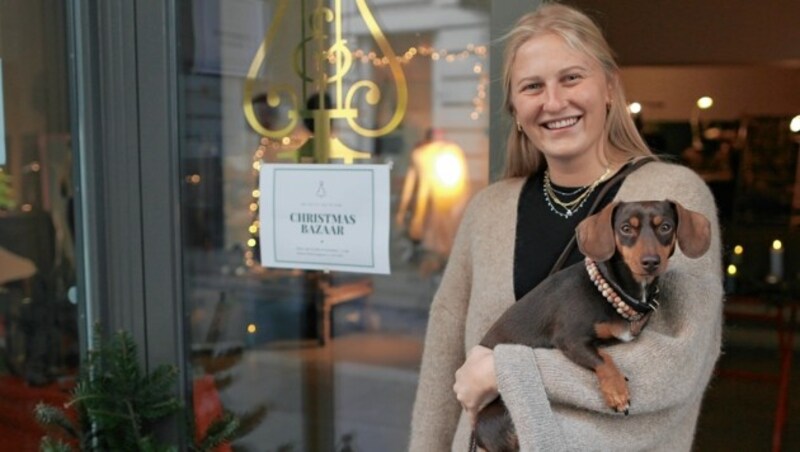 Die „Krone“ traf Sophia-Margaritha Schiebel und ihren „Luigi“ in einem Pop-Up Store in der Wiener Innenstadt. (Bild: Gerhard Bartel)