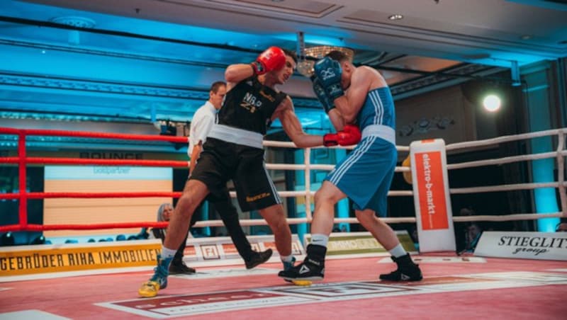 Arsen Chabyan: Hier bei der neunten Bounce Fight Night gegen Halil Ibrahim Sirtkaya (Bild: FRB Media / Christopher Blank)