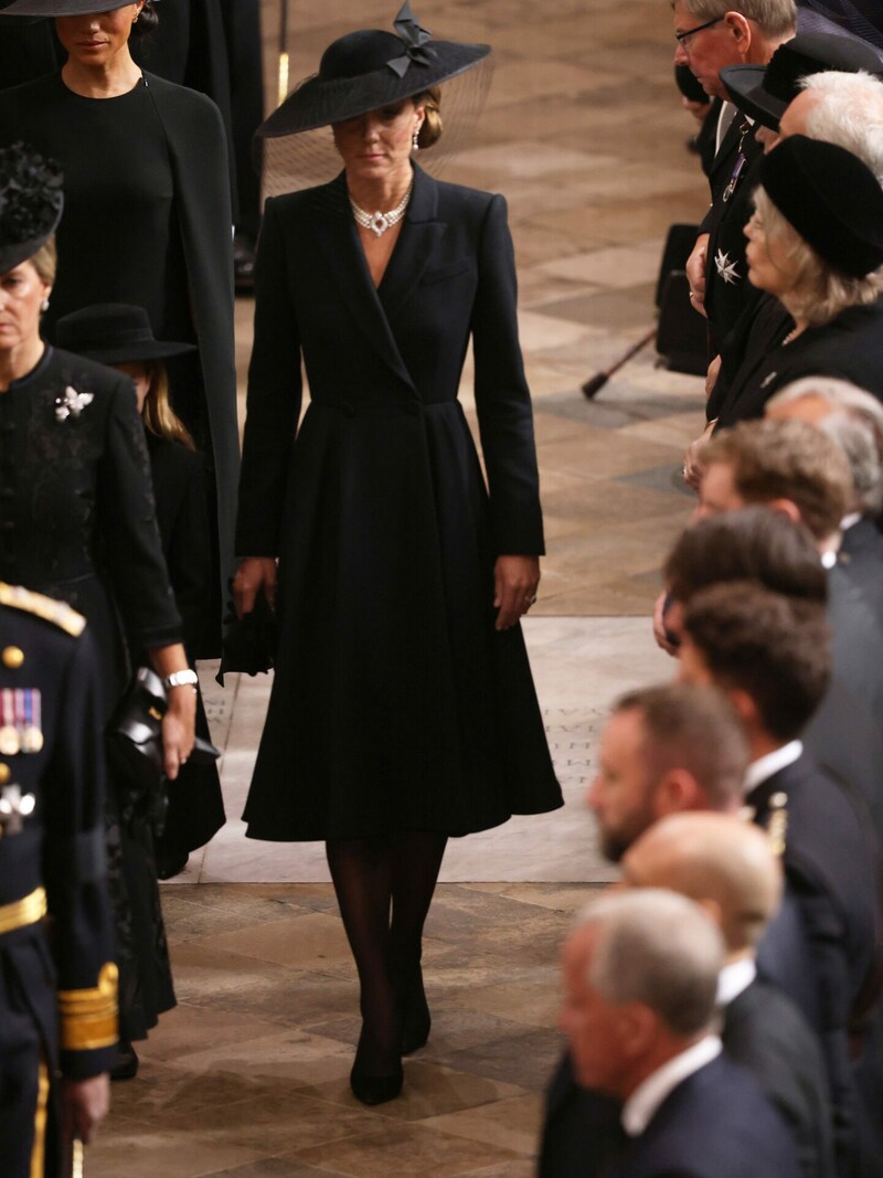 Die Prinzessin von Wales beim Begräbnis von Queen Elizabeth II. (Bild: ROTA / Camera Press / picturedesk.com)