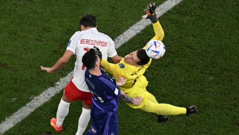 Wojciech Szczesny und Lionel Messi (Bild: AFP or licensors)