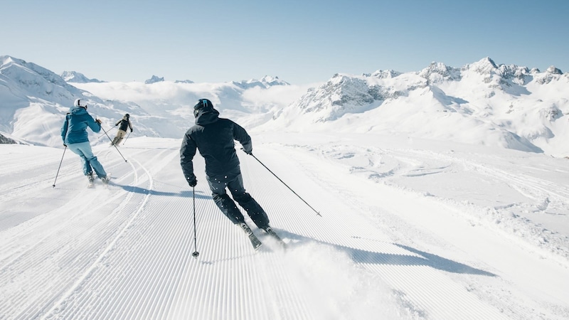 Vorarlbergs Skigebiete präsentieren sich aktuell von ihrer schönsten Seite.  (Bild: Lech Zürs Tourismus / aniel zangerl)