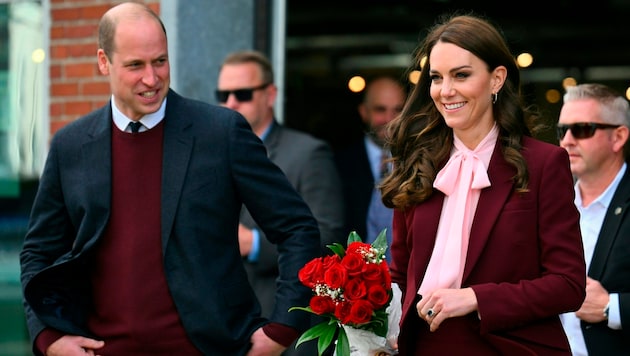 Prinz William und Prinzessin Kate beim Besuch in Boston (Bild: Angela Weiss Pool Photo via AP)