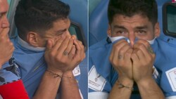 Luis Suarez brach auf der Bank in Tränen aus. (Bild: Screenshot orf.at)