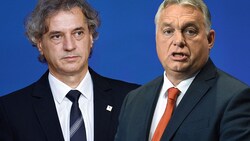 Die Regierungschefs Robert Golob und Viktor Orban (re.) (Bild: AFP, Krone KREATIV)
