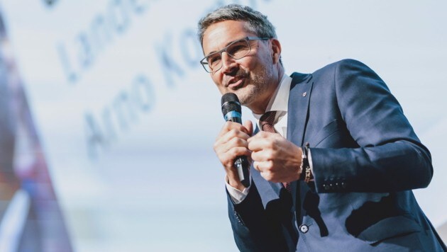 El gobernador del Tirol del Sur, Arno Kompatscher, en julio en la conferencia estatal del partido del ÖVP tirolés (Imagen: APA/EXPA/JFK)