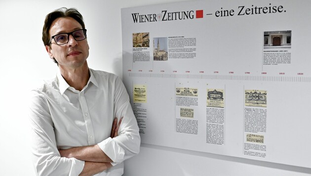 Walter Hämmerle gibt seine Funktion als Chefredakteur der „Wiener Zeitung“ mit Jahresende ab. (Bild: APA/HERBERT NEUBAUER)